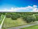 Aerial view of the property and surrounding treed landscape under blue skies at 17670 Se 283Rd Ave, Umatilla, FL 32784