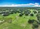 Aerial view of the property and surrounding treed landscape under blue skies at 17670 Se 283Rd Ave, Umatilla, FL 32784