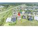 An aerial view of the property featuring its prime location in a vibrant neighborhood with stunning surrounding green spaces at 2147 Timber Creek Ln, Clermont, FL 34715