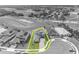 Aerial view of the house with lot lines and surrounding landscaping at 2147 Timber Creek Ln, Clermont, FL 34715