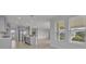 Modern kitchen boasts stainless steel appliances, light gray cabinetry and an open floor plan at 2147 Timber Creek Ln, Clermont, FL 34715