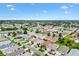 Expansive aerial view showcasing a thriving community with manicured lawns and diverse housing options at 2317 Whisper St, The Villages, FL 32162