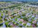 Overhead view of an established community with well-manicured lawns, homes and a quiet, neighborhood setting at 2799 Privada Dr, The Villages, FL 32162