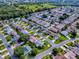 Aerial view of a residential community with tree-lined streets and well-maintained homes at 2799 Privada Dr, The Villages, FL 32162