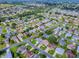 Scenic aerial view of a community, highlighting well-kept lawns, beautiful homes and a tranquil neighborhood atmosphere at 2799 Privada Dr, The Villages, FL 32162