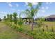 Expansive backyard with manicured landscaping, pergola, and scenic golf course views at 3097 Bureau Path, The Villages, FL 32163