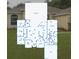 Detailed floor plan showcasing the layout of the house, including the screened patio and pool at 34231 Shadewood Cir, Leesburg, FL 34788