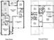Layout of the first and second floor plan for the modern home with all rooms labeled at 5155 Nickerbean St, Apopka, FL 32712