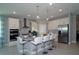 Stylish kitchen with island seating, stainless steel appliances, and contemporary pendant lighting at 5390 Marshelder St, Apopka, FL 32712
