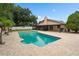 Aerial view of backyard with pool, patio, and covered lanai area at 721 Mendoza Dr, Orlando, FL 32825