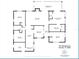 Detailed floor plan showcasing the layout with dimensions of the bedrooms, kitchen, living room, and bathrooms at 721 Mendoza Dr, Orlando, FL 32825
