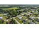 Expansive aerial view showcases homes in a wooded area, including one with an in-ground pool and well-kept yard at 8850 Se 156Th St, Summerfield, FL 34491
