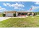 Inviting single Gathering home showcasing a vibrant lawn, attached garage, and a cozy screened in patio at 8850 Se 156Th St, Summerfield, FL 34491