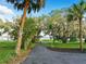 Scenic view of a private road lined with lush trees, leading towards a glimpse of a serene lake at 9269 Silver Lake Dr, Leesburg, FL 34788