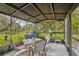 Enclosed patio with table and chairs, perfect for enjoying the outdoors at 1214 Loch Rannoch Ct, Leesburg, FL 34788