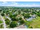 An aerial view of a suburban neighborhood, showcasing the lush green landscape and variety of homes at 15916 Indian Wells Ct, Clermont, FL 34711