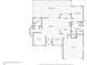 A detailed floor plan showcasing the layout of the rooms, including the kitchen, bathroom, bedrooms, and living areas at 15916 Indian Wells Ct, Clermont, FL 34711