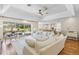 Bright, open-concept living room features hardwood floors and views into the backyard at 2214 Dogwood Cir, Mount Dora, FL 32757
