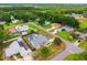 Aerial view of a property line for a house with a pool in a residential neighborhood at 2705 Bayview Dr, Eustis, FL 32726