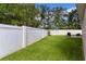 Spacious backyard with lush green grass and a privacy fence that creates a serene outdoor retreat at 2954 Heiny Pl, The Villages, FL 32163