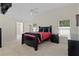 Bedroom featuring a ceiling fan, neutral walls, carpet floors, and two windows at 2954 Heiny Pl, The Villages, FL 32163