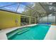 Screened pool area showing the pool and sliding glass door access to the house at 32948 Rambling Oaks Ct, Leesburg, FL 34748