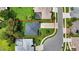 Aerial view of the property with lush landscaping and a private backyard at 3819 Saint Emma Ct, Leesburg, FL 34748