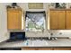 Close up on kitchen sink features a window view and updated appliances at 3819 Saint Emma Ct, Leesburg, FL 34748