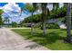 Beautiful street view with lush lawns, palm trees, and well-maintained homes in a serene neighborhood at 4634 Bigler Ln, Mount Dora, FL 32757