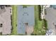Aerial roof-top view of the house showing the landscaping and adjacent properties at 5090 Greens Dr, Lady Lake, FL 32159