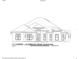 Detailed front elevation drawing of the Canary home design with dimensions and architectural details at 5090 Greens Dr, Lady Lake, FL 32159