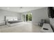 Bright bedroom featuring a door to a patio, tile floors, and a comfortable bed at 6665 Lake Cane Dr, Orlando, FL 32819