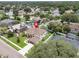 An aerial view of a single Gathering home nestled in a vibrant neighborhood at 1109 Needlewood Loop, Oviedo, FL 32765