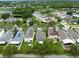 An aerial view of homes and backyards in a Gathering-friendly neighborhood at 15169 Harrowgate Way, Winter Garden, FL 34787