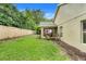 Spacious backyard featuring lush green grass and privacy fence, ideal for outdoor activities and relaxation at 17428 Woodfair Dr, Clermont, FL 34711