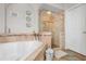 Bathroom features a separate shower, soaking tub, and vanity at 17428 Woodfair Dr, Clermont, FL 34711