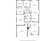 Detailed floor plan showcasing bedroom, bathroom, living room, and kitchen dimensions with measurements at 17428 Woodfair Dr, Clermont, FL 34711