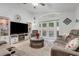 Cozy living room with entertainment center and access to the backyard at 17428 Woodfair Dr, Clermont, FL 34711
