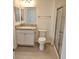 Bathroom features vanity and glass shower at 1964 Rhett Rd, The Villages, FL 32163