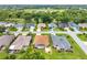 Aerial view of a residential area featuring beautiful homes, well-maintained lawns, and a serene environment at 219 Carrera Dr, The Villages, FL 32159