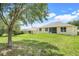 Expansive backyard featuring lush green grass and a screened in patio for outdoor enjoyment at 2745 Shearwater St, Clermont, FL 34711