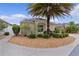 This single-Gathering home features mature landscaping and a sidewalk leading to the front door at 2987 Kramer Ct, The Villages, FL 32163