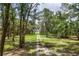Private property featuring wooded pathway leading to open green area and access to water at 33943 E Lake Joanna Dr, Eustis, FL 32736