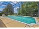 Enclosed pool surrounded by a screened enclosure, offering privacy and a serene setting at 5144 Rishley Run Way, Mount Dora, FL 32757