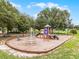 Community playground features modern equipment and a safe, soft surface for children to play at 965 Dartmouth Ave, Clermont, FL 34711