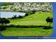 Lush golf course view with a serene lake and residential community in the background, showcasing a beautiful landscape at 1180 Mesa Verde Ct, Clermont, FL 34711