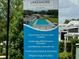 Lakeshore at Lake Andrew community sign advertising the pool at 12110 Grand Oak Ln, Oxford, FL 34484