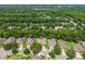 Neighborhood aerial view featuring tree-lined streets, well-maintained homes, and a quiet residential setting at 1556 Blue Grass Blvd, Deland, FL 32724