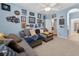 Relaxing bedroom with blue walls, and a comfortable seating area at 1556 Blue Grass Blvd, Deland, FL 32724