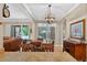 Bright kitchen with granite countertops, overlooking the dining area and Gathering room at 1556 Blue Grass Blvd, Deland, FL 32724
